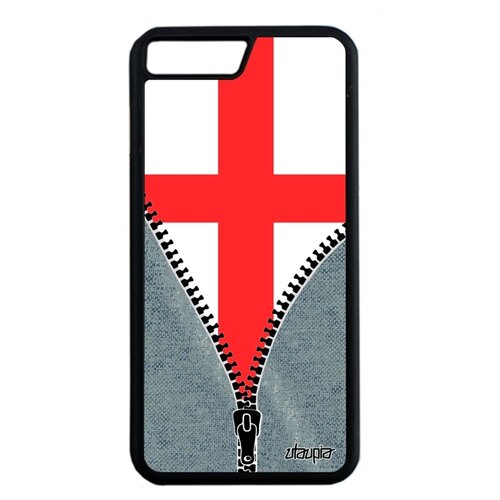 фото Чехол на apple iphone 7 plus, "флаг англии на молнии" государственный патриот utaupia