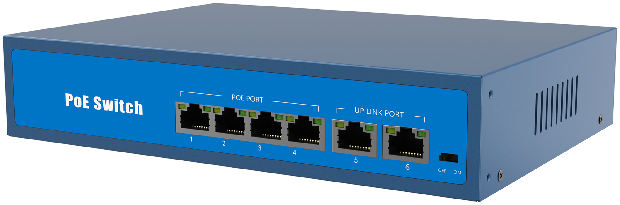 POE коммутатор 60W, 4+2 порта, IEEE 802.3af/at type A,10/100Mbps, SECTEC ST-SG42-POE