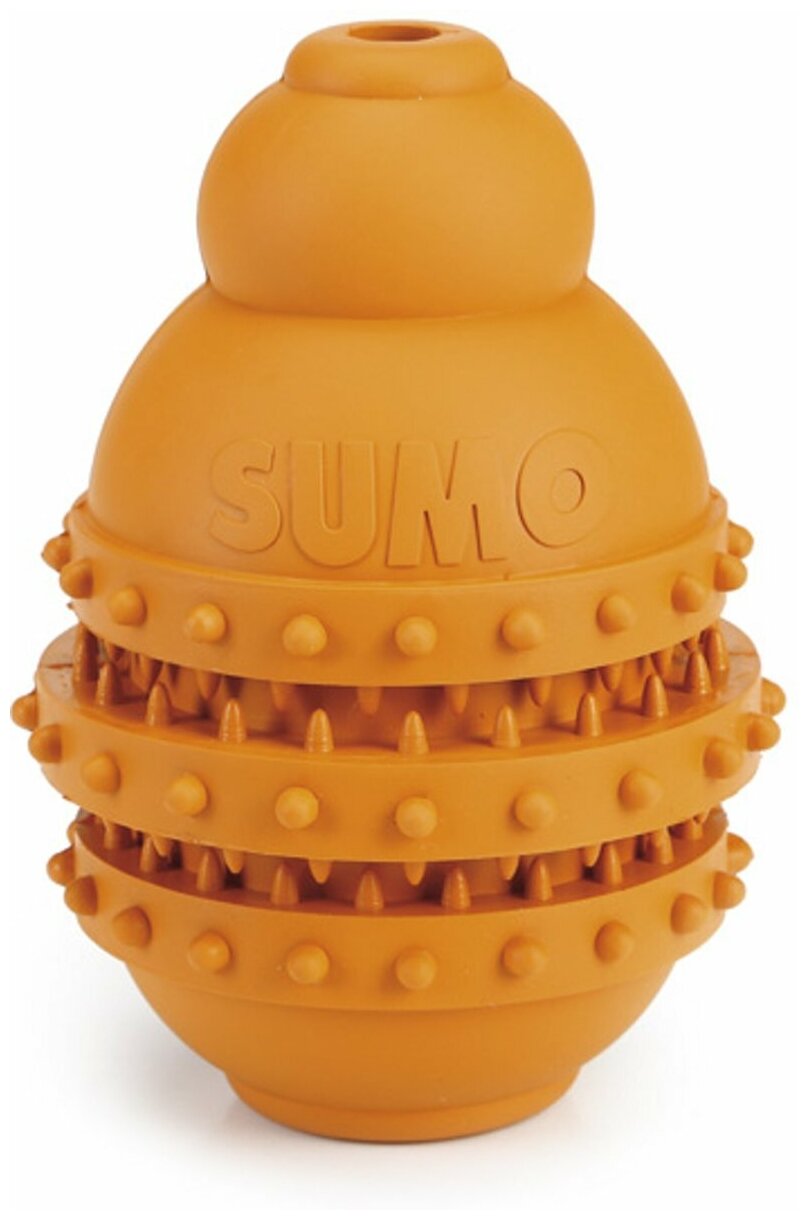 Beeztees 626630 Игрушка д/собак "Sumo Play" для зубов оранжевая 9*9*12см . - фотография № 1