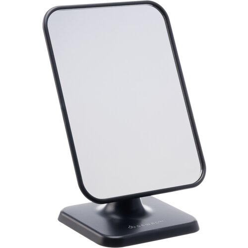 Зеркало настольное DEWAL PRO прямоугольное, одностороннее, 15,3х20 см, пластик, черное MR-416