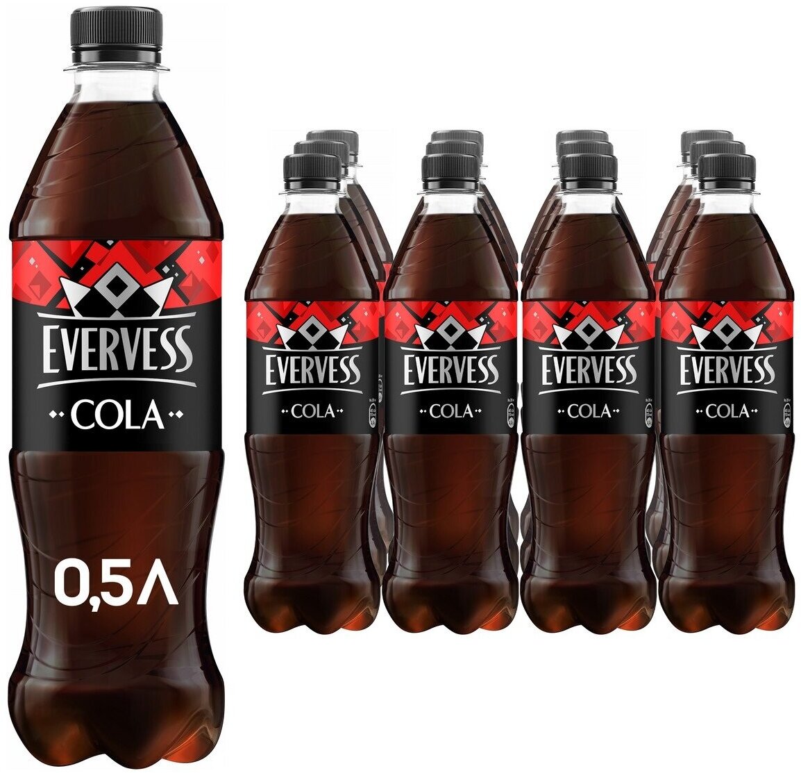 Эвервейс Кола 0,5л.*12шт. Evervess Cola Напиток сильногазированный - фотография № 2