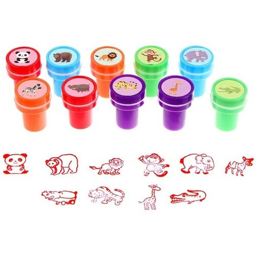 Печать цветная Животные набор 10 шт 722₽