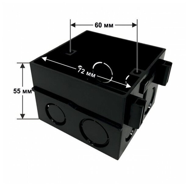 NH01 Монтажная квадратная коробка размер 81х81 наружные габариты (UK) - фотография № 2