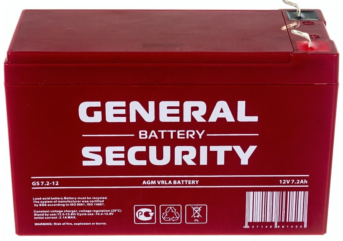 Аккумулятор General Security GS 7.2-12