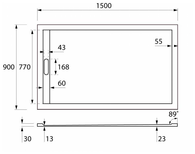 Комплект ножек для поддона из искусственного мрамора, типа AH 140/90, 150/90, 160/90 CEZARES TRAY-LEGS-AS-10 - фотография № 4