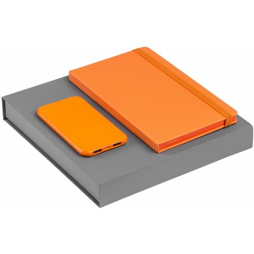Набор Shall Energy, оранжевый, 24х23,5х3,5 см, искусственная кожа; пластик; покрытие софт-тач; переплетный картон