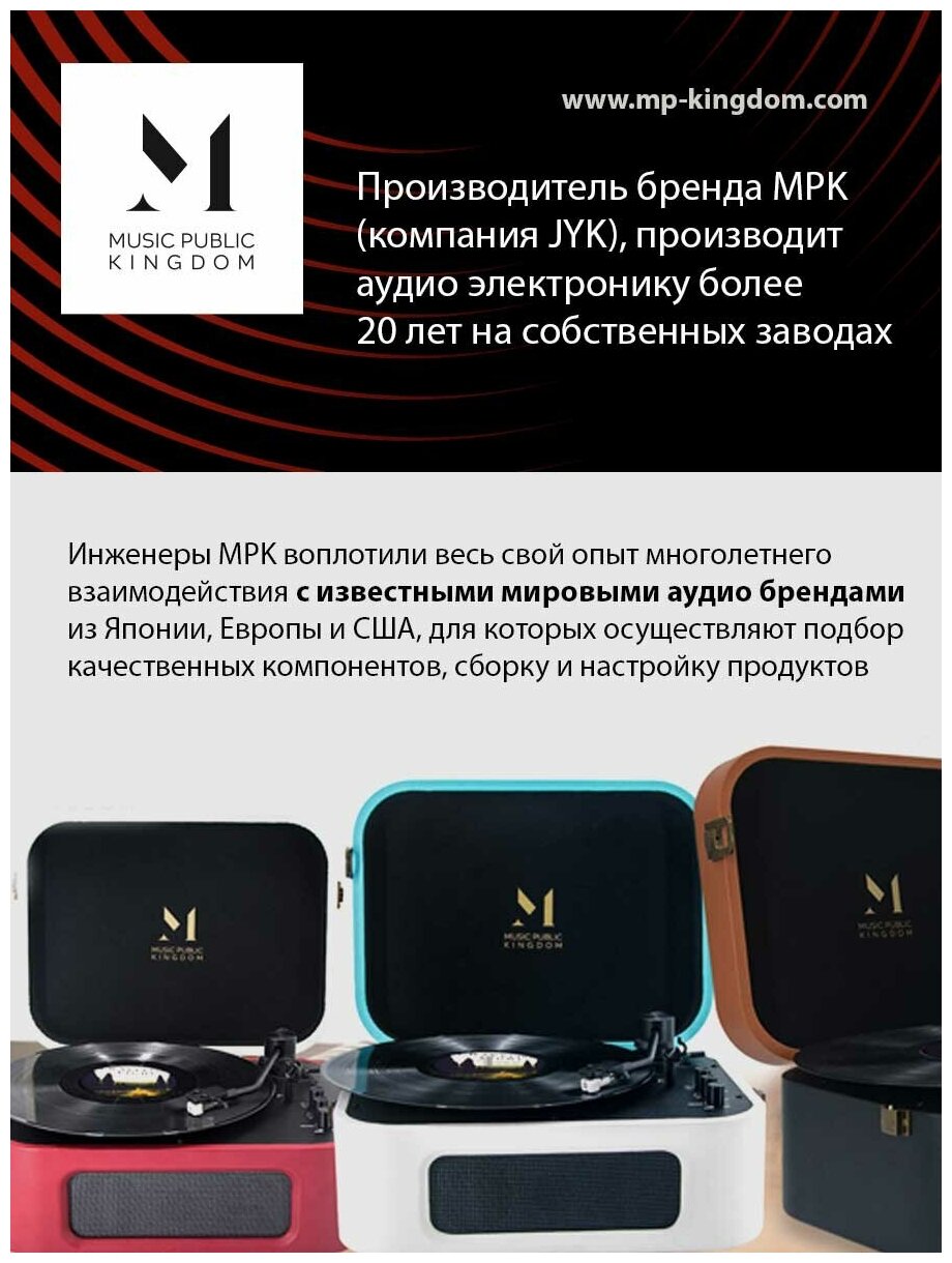 Проигрыватели винила MUSIC PUBLIC KINGDOM - фото №11