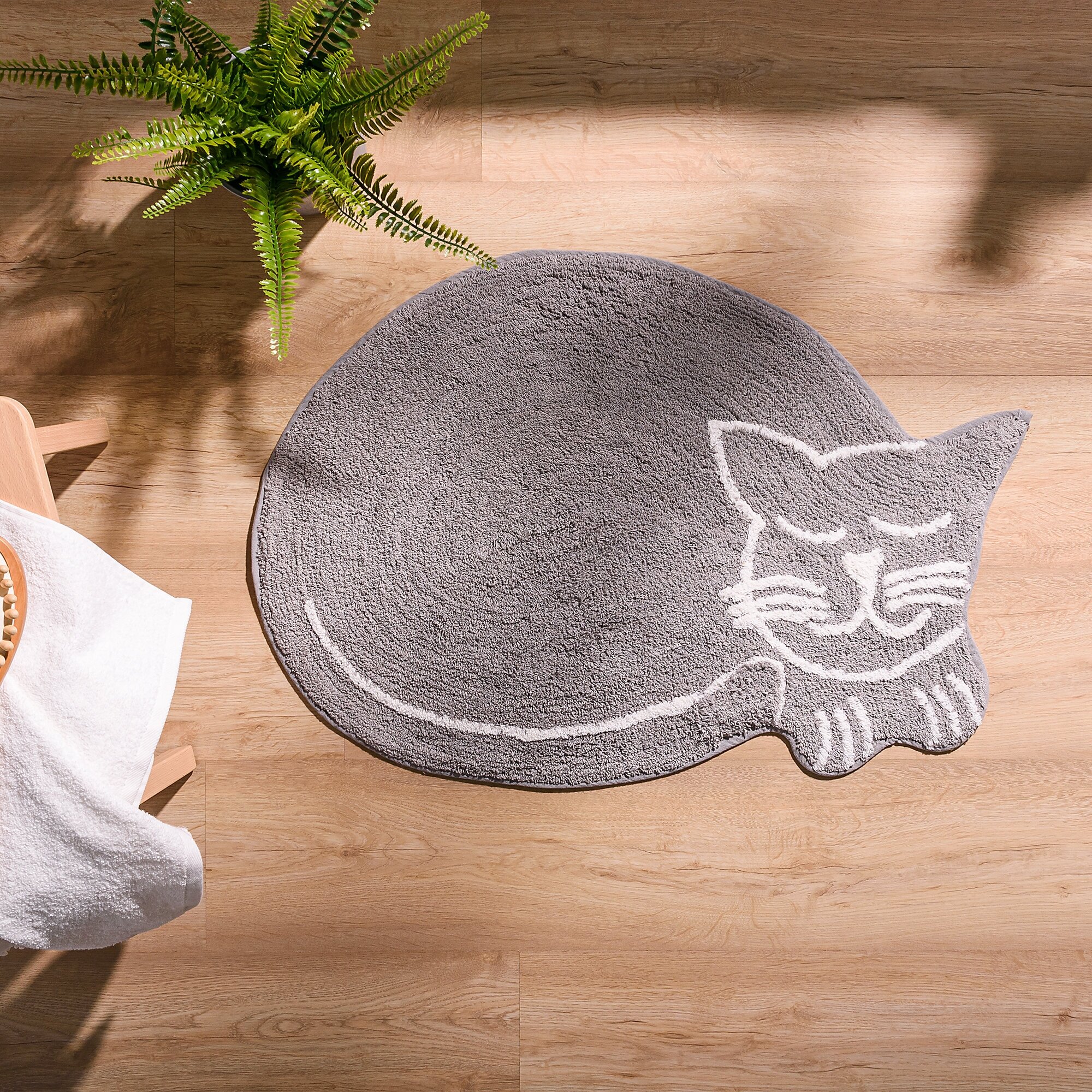 Мягкий коврик Gato для ванной комнаты 50х70 см цвет серый