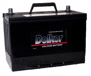 Аккумулятор автомобильный Delkor 115D31R 100 А/ч 800 А прям. пол. Азия авто (305х172х225) с бортиком
