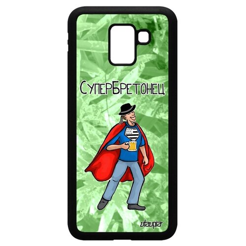 фото Чехол для смартфона galaxy j6 2018, "супербретонец" бретань юмор utaupia