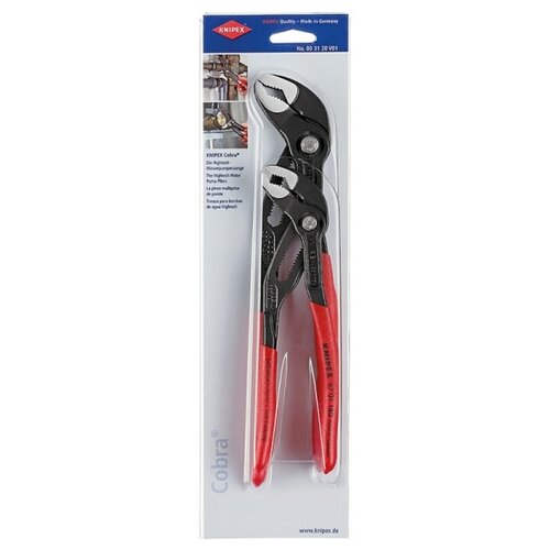 ключ клещи cobra knipex kn 8701250 переставной сантехническ для труб l 250мм dmax 2 Набор шарнирно-губцевого инструмента Knipex 00 31 20 V01, 2 предм., красный