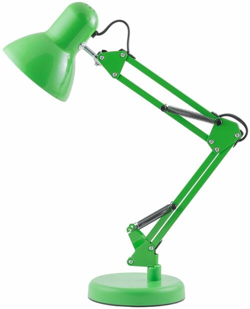 Настольный светильник-лампа на основании / Регулировка высоты, наклона и поворота плафона / 1хЕ27, 60Вт, 230В/50Гц, 350х155х550мм, тем.-зеленый,
