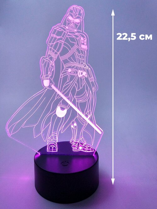Настольный 3D светильник ночник Звездные войны Дарт Вейдер Star Wars usb 7 цветов 22,5 см