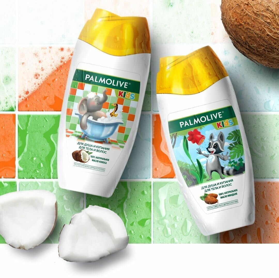 Гель для душа и купания Palmolive Kids 100% натуральное масло кокоса 250мл - фото №8