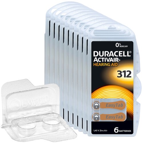 Батарейка Duracell ActiveAir 312/PR41, 10 уп., в упаковке: 6 шт.