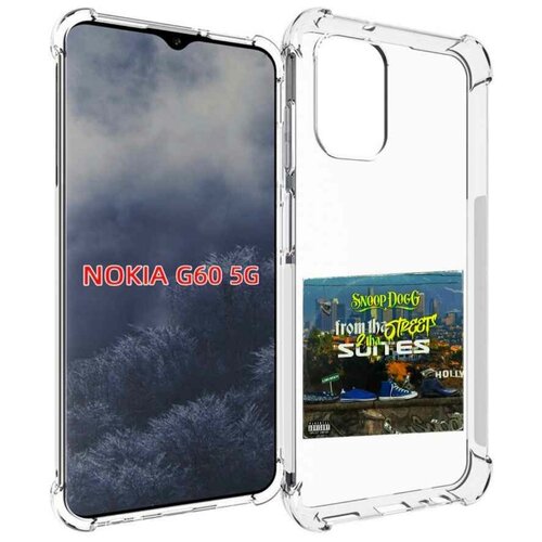 Чехол MyPads Snoop Dogg FROM THE STREET 2 THA SUITES для Nokia G60 5G задняя-панель-накладка-бампер