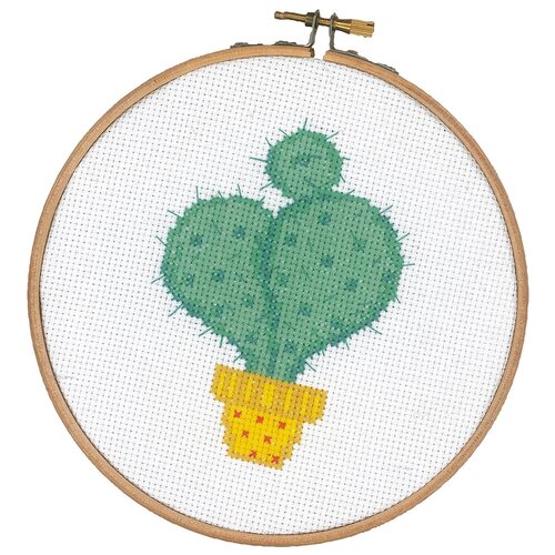 фото Набор для вышивания крестом vervaco "кактус в желтом горшочке" (pn-0155971)