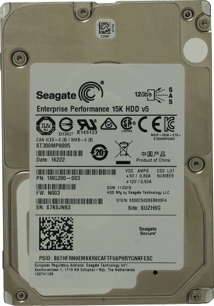 Жесткий диск Seagate ST300MP0005 300Gb SAS 2,5" HDD