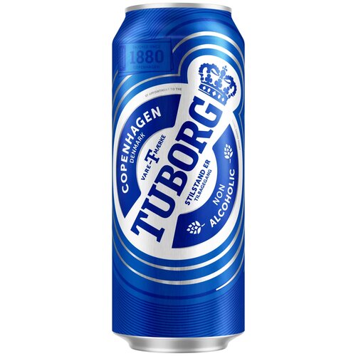 Пиво безалкогольное светлое Tuborg Non-Alco 0.45 л , 24 шт.