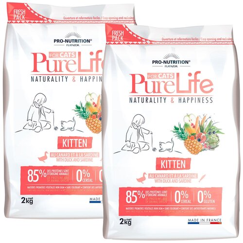 FLATAZOR PURE LIFE KITTEN для котят (2 + 2 кг)