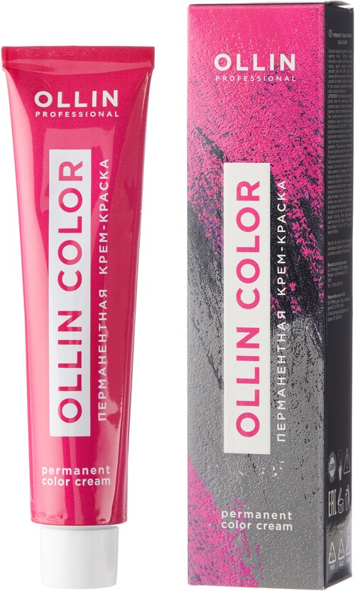 OLLIN Professional Color перманентная крем-краска для волос, 6/00 темно-русый глубокий, 60 мл