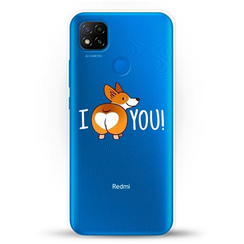 фото Силиконовый чехол love корги на xiaomi redmi 9c andy & paul