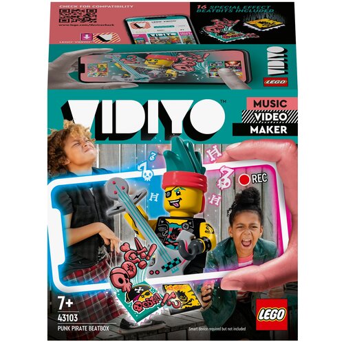 Конструктор LEGO VIDIYO 43103 Битбокс Пирата Панка, 73 дет. конструктор lego vidiyo 43114 панк пиратский корабль