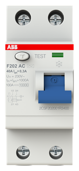 F202 AC-63/0,3 2CSF202001R3630 Выключатель дифференциального тока двухполюсный 63A 300мА (тип АС) ABB - фото №2