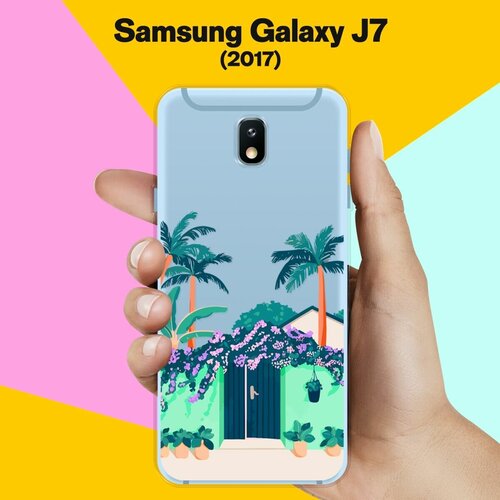 Силиконовый чехол на Samsung Galaxy J7 (2017) Забор / для Самсунг Галакси Джей 7 2017 силиконовый чехол на samsung galaxy j7 2017 машина для самсунг галакси джей 7 2017