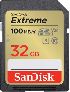 Карта памяти 32Gb - SanDisk Extreme SD UHS-I SDSDXVT-032G-GNCIN