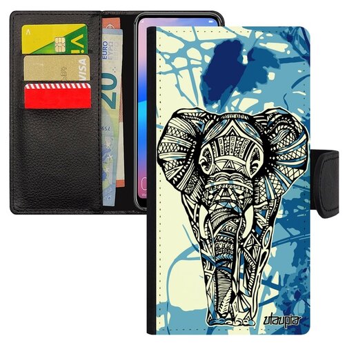 фото Чехол книжка на мобильный p20 lite, "слон" древний саванна utaupia