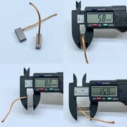 Щетки 6*8*16 меднографитовые для мотора отопителя, печки (провод с боку) комплект 2 штуки