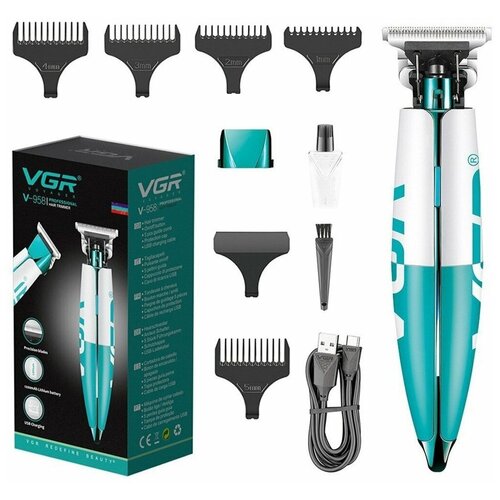 Профессиональный беспроводной триммер для стрижки волос, бороды и усов VGR V-958 головка режущая для тм 20