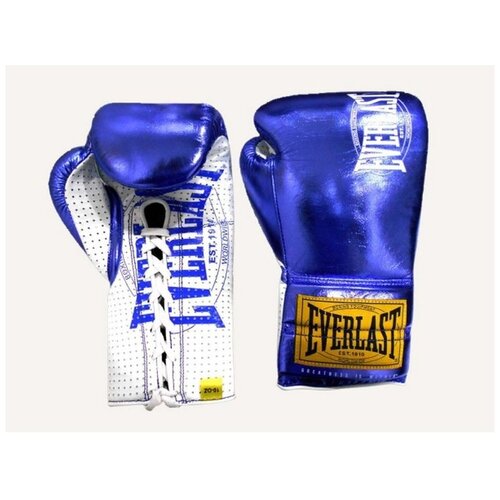 фото Перчатки боевые everlast 1910 classic 10oz син.