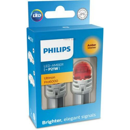 PHILIPS 11498AU60X2 ампа P21W LED amber 11498 AU60 12V Картон 2 608000₽