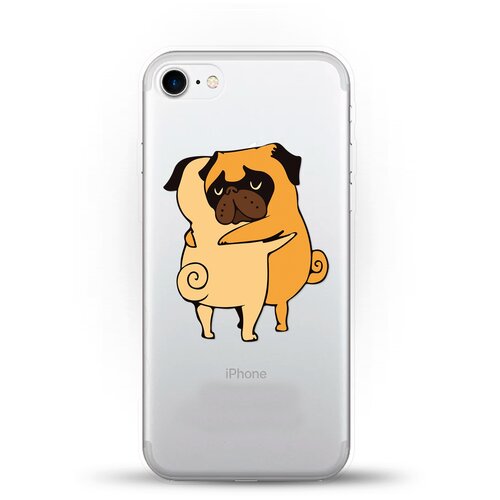 фото Силиконовый чехол мопсы на apple iphone 7 andy & paul