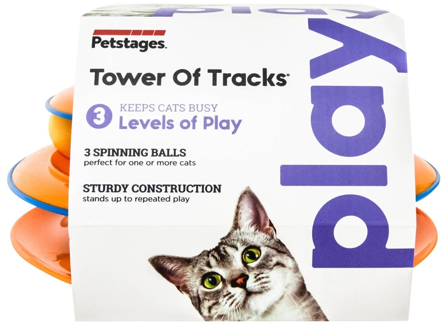 Petstages игрушка для кошек Трек "3 этажа" основание 24 см - фото №10