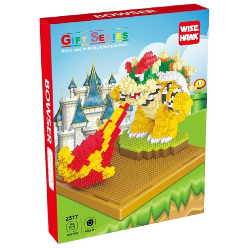 Конструктор Wisehawk  & LNO Боузер (Марио) 1539 деталей NO. 2517 Bowser Gift Series
