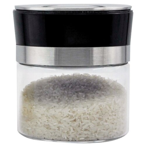 Банка для продуктов hausmann 044л круглая стекло нерж сталь пластик 2730₽