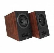 Cbr Колонки CMS 590 Brown, Акустическая система 2.0, питание USB, 2х5 Вт 10 Вт RMS , материал корпуса MDF, 3.5 мм линейный стереовход, регул.