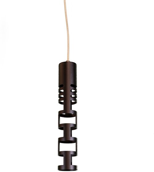 Светильник подвесной, потолочный, черный, цилиндр, 1 лампа, GU5.3