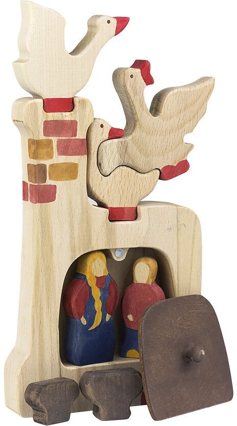 Деревянный игровой набор Гуси-лебеди печка