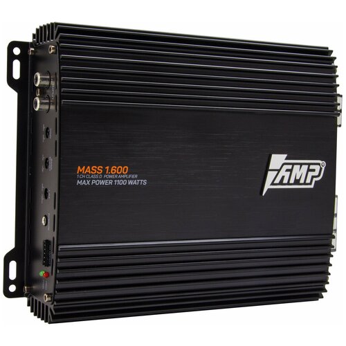 Усилитель автомобильный AMP MASS 1.600, 600 Вт х 1 (1 Ом), 1100 Вт, Класс: D