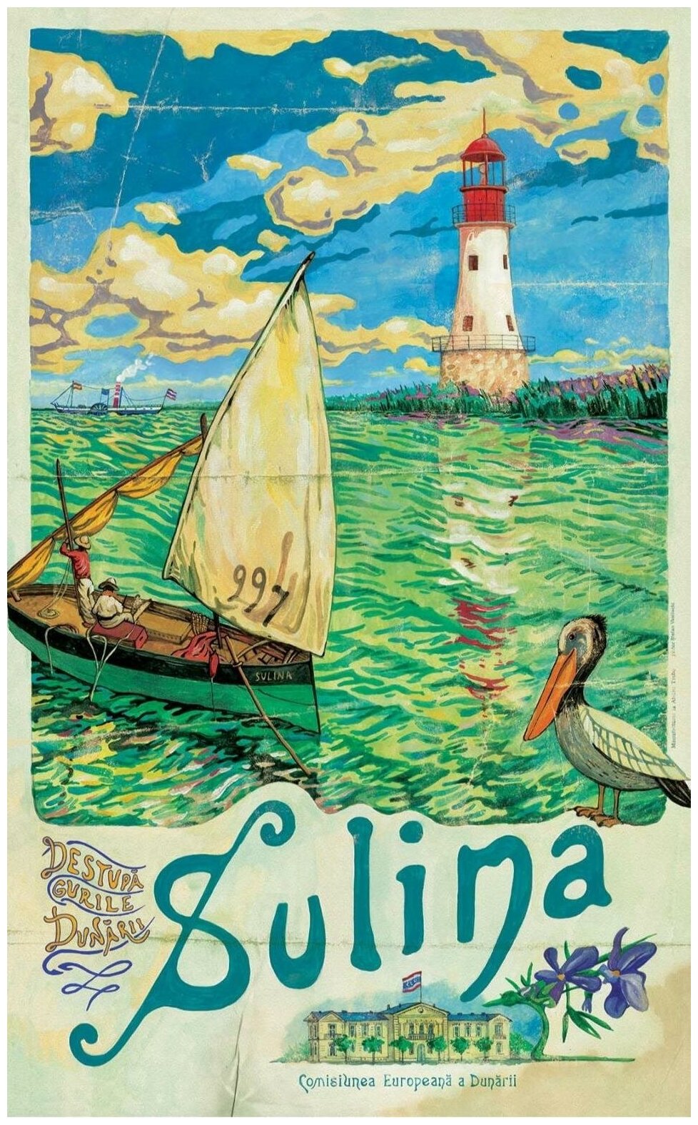 Постер / Плакат / Картина Лодки - Рыбацкая лодка Sulina, Romania 60х90 см в подарочном тубусе