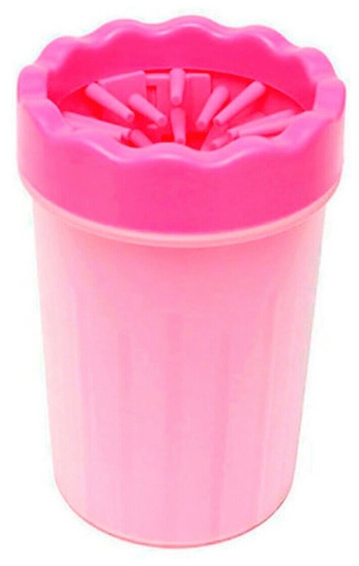 Лапомойка для собак / Переносная силиконовая лапомойка стакан, розовая - фотография № 9
