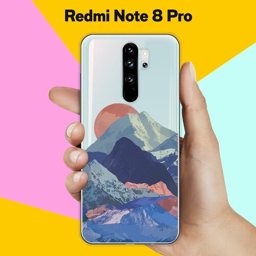 Силиконовый чехол Горы на Xiaomi Redmi Note 8 Pro силиконовый чехол на xiaomi redmi 8 сяоми редми 8 голубой мрамор рисунок