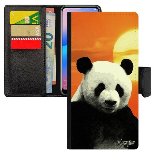 фото Чехол книжка на мобильный galaxy a10, "большая панда" бамбук детеныш utaupia