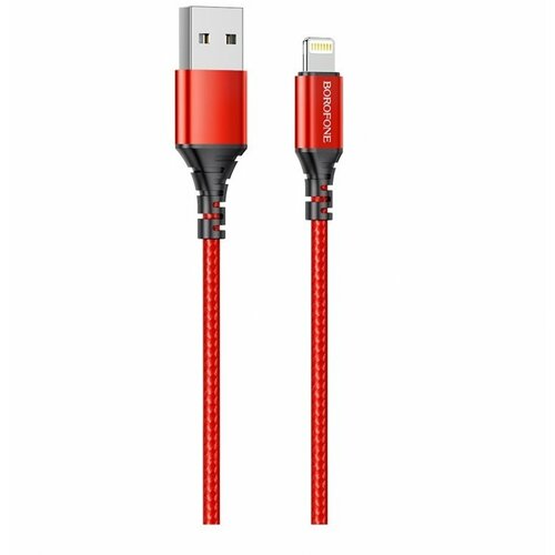 Кабель USB2.0 Am Lightning Borofone BX54 Red, красный - 1 метр кабель usb lightning для iphone borofone bx54 красный