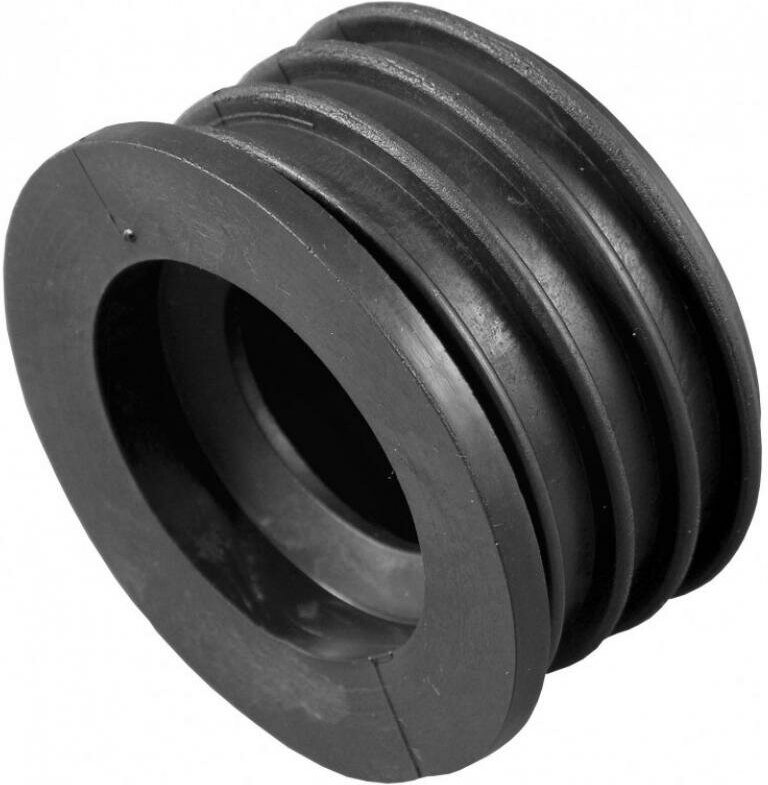 Манжета-переход 50х40 мм резиновый черный для внутренней канализации (2 шт.)