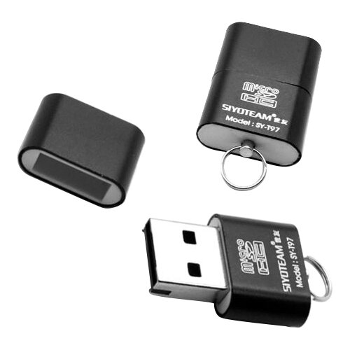 Картридер microSD - USB2.0 цвет черный